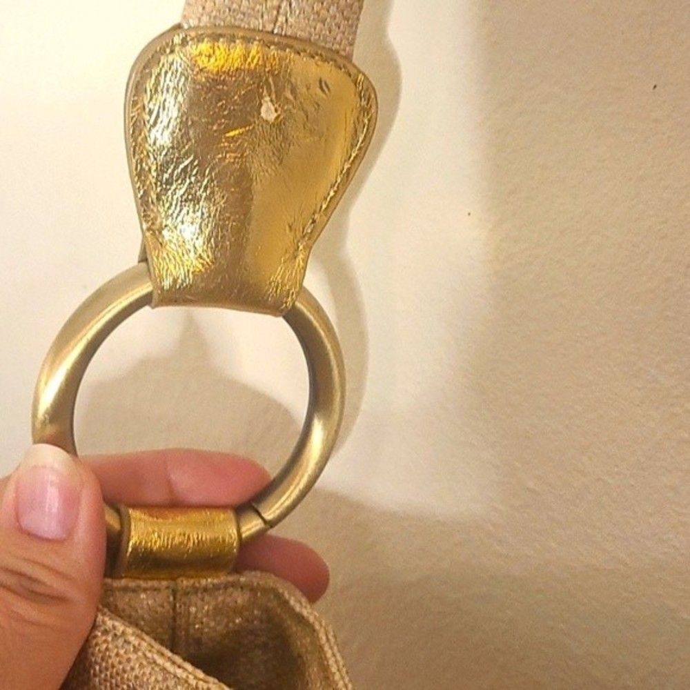 Franco Sarto vintage Y2K metallic gold studded purse - Picture 5 of 14